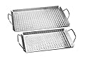 Outset 76630 Stainless Steel Grill Topper Grid, Set of 2, 11"x7" and 11"x17"