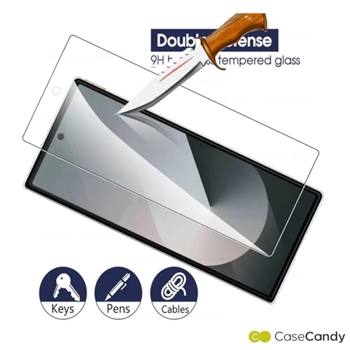 Image of Casecandy - [ Pack of 2 Tempered Glass Screen Protector For Samsung Z Fold 6 | HD Smasung Z Fold 6 Glass Guard Protector - HD /Easy Installation Kit