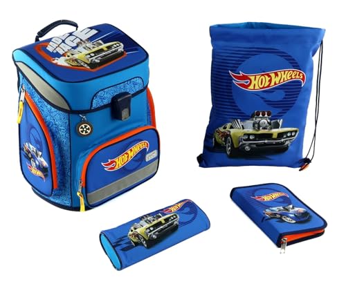 Scooli EasyFit Schulranzen-Set 5-teilig Hot Wheels
