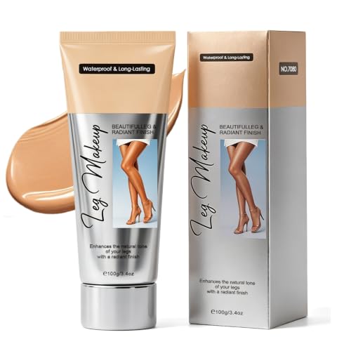 Crema Maquillaje para Piernas, Maquillaje Corporal de Cobertura Natural, Corrector Corporal Resistente al Agua y a la Transferencia, Tono Marrón Claro, Acabado Uniforme para Piernas, 100 g