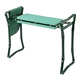 EVEAID Garten-Kniesitz, mit Einer kostenlosen Werkzeugtasche, Faltbarer Gartenbankhocker, Eva-Kniepolster, Gartensitz, robust und leicht, Geschenke für Gärtner-A-grün (Grün A) (Grün A)