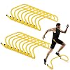 Wettarn 18 Pcs 6″ Speed Training Hurdles Durable Agility Training Hurdle Agility Plyometric and All Purpose Equipment for Athletes, Soccer, Basketball