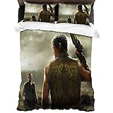 The Walking Dead Kinder Bettwäsche,Rick Grimes HD-Druck Bettwäsche-Sets,TWD Schlafzimmer dekorative Bettbezüge mit 2 Kissenbezug (Single 155x220, TWD2)
