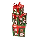 Stapelboxen für Weihnachten, klassische, festliche Aufbewahrung, leere Schachteln...
