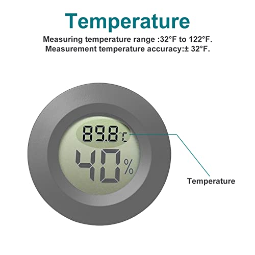 Eeekit Mini Hygrometer Thermometer, Digital Lcd Monitor Indoor Outdoor Humidity Meter Gauge For Humidifiers Dehumidifiers Greenhouse Basement Babyroom, Black Round, Measure In Fahrenheit / Celsius #TOP1