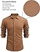 COOFANDY Men's Long Sleeve Shirt Jacket Casual Stylish Shacket Long Sleeve Button Down Business Shirt Light Brown