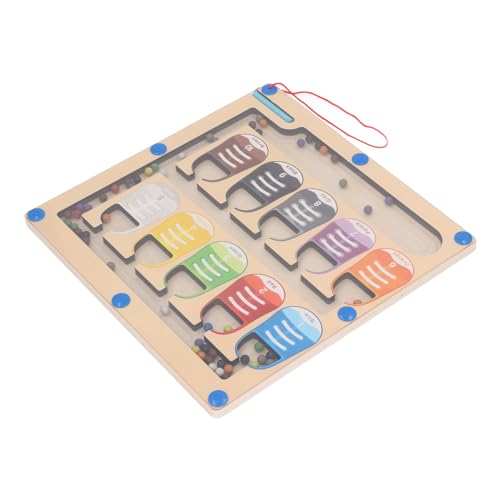 Placa de Madeira do Labirinto do Número da Cor, Quebra-cabeça Habilidades Motoras Finas Placa de Con