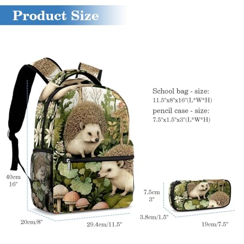 Ensemble cartable hérisson multicolore pour accompagner les premiers pas de votre enfant
