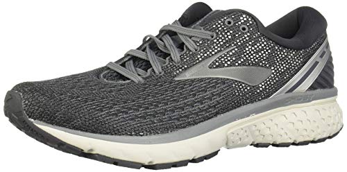 Brooks Mens Ghost 11 Running Shoe - Ebony/Grey/Silver - D - 14.0