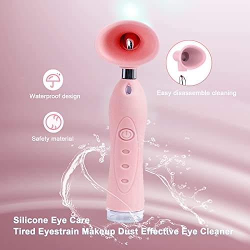 Tuuthwt Ultrasonic Eye Wash Cup, Portable Silicone Eye Wash Kit With Eye Massage Function, Using With Eyewash Or Purified Water | Remove Dust | Relieve Eye Fatigue -Pink #TOP4