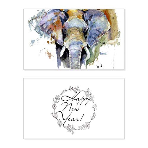 Tarjeta de elefante pintado: dale un toque artístico a tu Año Nuevo