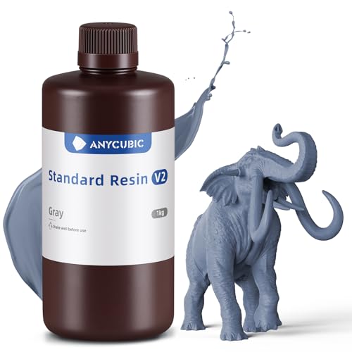 ANYCUBIC Résine Standard V2 Imprimante 3D Resine UV 405nm, Haute Résistance, Haute Ténacité et Faible Odeur, Résine Photopolymère pour l'Impression 3D LCD/DLP/SLA, Gris 1KG 44 ANYCUBIC Résine Standard V2 Imprimante 3D Resine UV 405nm, Haute Résistance, Haute Ténacité et Faible Odeur, Résine Photopolymère pour l'Impression 3D LCD/DLP/SLA, Gris 1KG