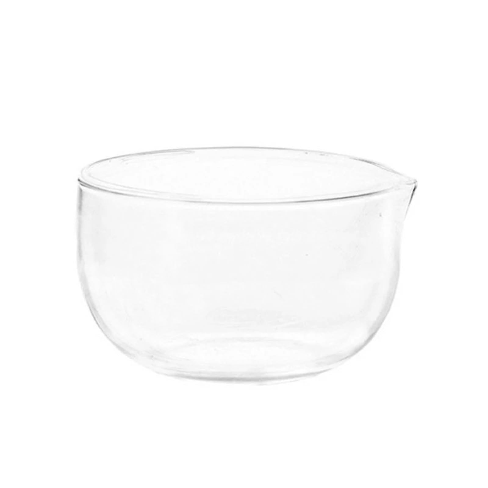 Wsqhao Clear Salad Bowls 2Pcs 350/600Ml Transparent Tea Bowl With Spout Matcha Bowl Heat-Resistant Salad Mixing Bowl Microwaveable Bowls For Kitchen(350Ml)