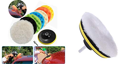 Image of DIY Crafts Pack 24 Pcs Kit, Multi Colour, 12 Pcs 7 inchinch 180mm Buffing Sponge Car Polishing Pad Disc Wool Disc Polishing Wax Sanding Pad Cleaning Car Accessories F(Pack 24 Pcs Kit, Multi Colour)