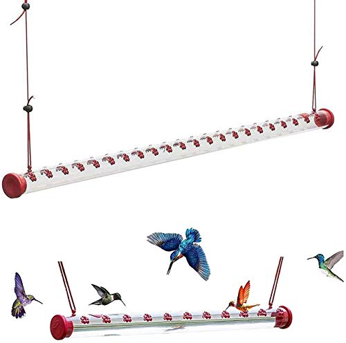 Bob's Best Hummingbird Feeder, Squirrel Proof Bird Feeders Window Hummingbird Feeders, Easy to Clean, Spring Summer Decor, Hummingbird Feeders for Outdoors, Deck, Patio, Garden, Yard (15.7 Inch)