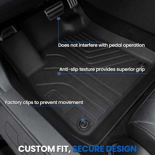 Image of Floor Mats for Honda Accord 2023-2026 Hybrid & Gas, w /Cargo Mat | Full Protection Mat Set with Cargo Liner, All Weather TPE, Non Slip & Odorless & Scratch Proof, 11th Gen Accord Accessories