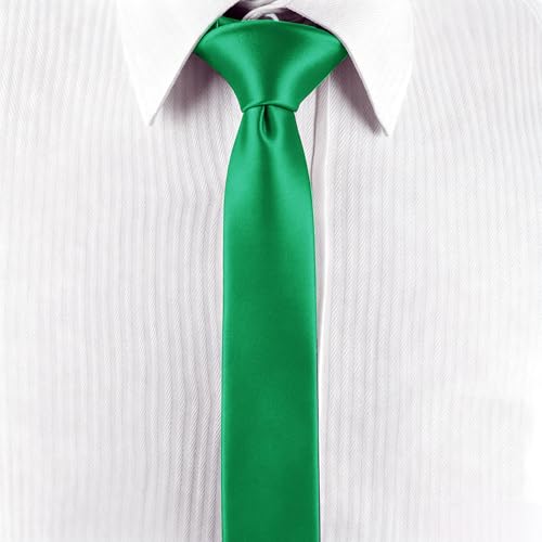 Image of Landisun Black Tie Men Women Solid Skinny Ties Slim Ties Satin Tie