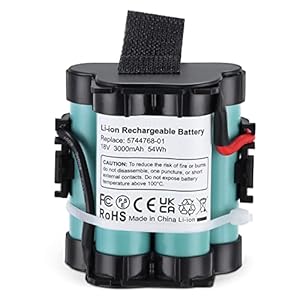 3.0Ah 18V Lithium Replacement Battery for Gardena Robotic Lawnmower R38Li, R40Li, R45Li, R50Li, R70Li, R75Li, R80Li, Husqvarna Automower 105 305 308 308X, McCulloch ROB R600 R800 R1000