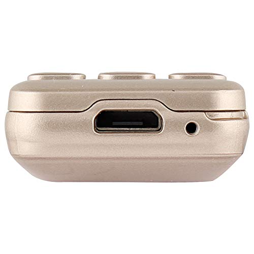 Image of KECHAODA A27 Keypad Dual Sim Mini Mobile Phone with External Memory Slot 1.68 cm (0.66 inch) Display Only Mobile Phone & Charging Cable in Box, Battery,No Charger - Gold