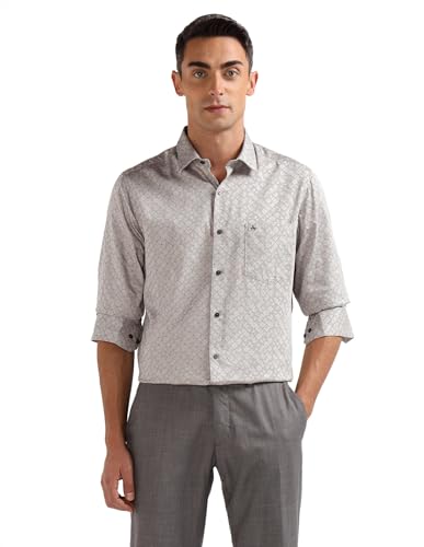 Image of Arrow Men's Satin Slim Fit Pure Cotton Shirt