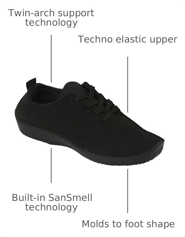 Image of Arcopedico LS 1151 Women's Shoes - Lace-Up Support and Walking Comfort- Sock Fitting - Arch Support and Cushioning - Removeable Insoles - Vegan - Travel Friendly