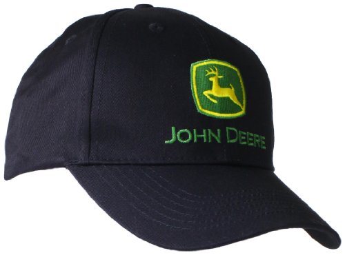 John Deere Embroidered Logo Baseball Hat - One-Size - Men's - Black