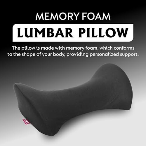 Image of Memory Foam Back Support LUMBER Pillow for Bed, Orthopedic Pillow for Back Pain, Pregnancy Pillow for Back Pain, Bed Pillow for Back Support, Lumbar Support Pillow for Sleeping