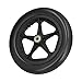 Replacement Wheel, Wheelchair Rear Wheels Abrasion Resistance Rubber with 12mm<br/>Bearing Hole for Hospital
