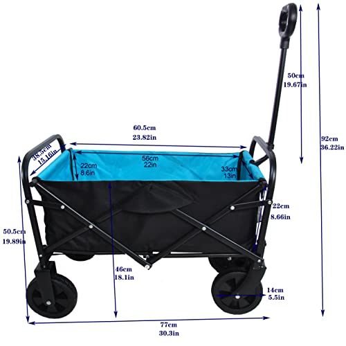 HJRTFLXC Folding cart That Does not Need to be Assembled Station Wagon, Grocery cart (Black+Blue Mini cart) HJRTFLXC Folding cart That Does not Need to be Assembled Station Wagon, Grocery cart (Black+Blue Mini cart)