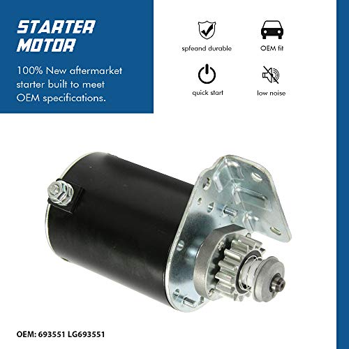 Topscope Starter Motor Compatible With 1999-2006 Cub Cadet 1998-2010 John Deere 2002-2011 Sabo 2000-2005 Scotts 1999-2010 Toro Replace # 593934 693551 Lg693551 Bs693551 #TOP1