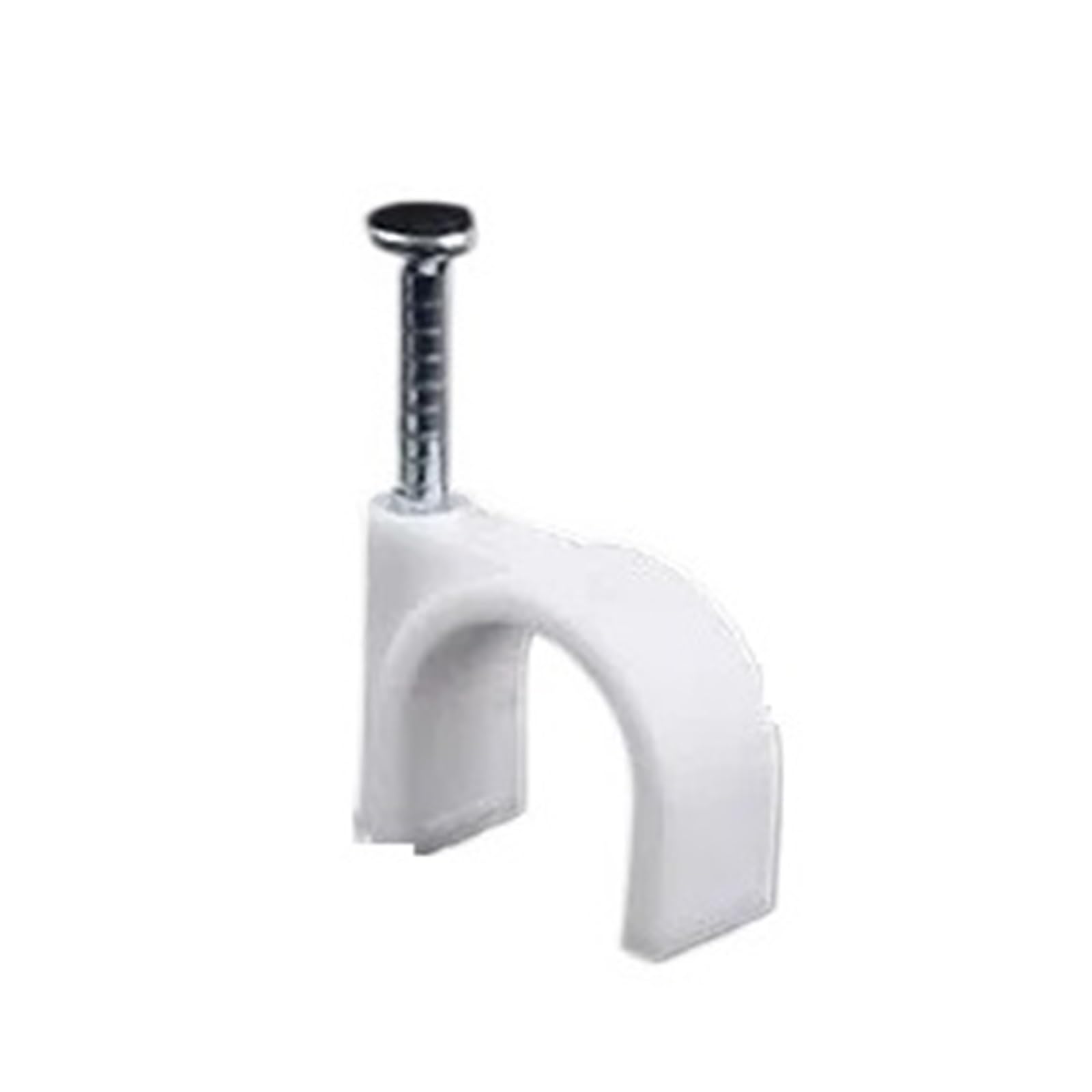 Eefpxwtz 4Mm Nailed Pipe Clamp， Cable Clips With Steel Nails White 4-10Mm 100Pcs(4Mm)
