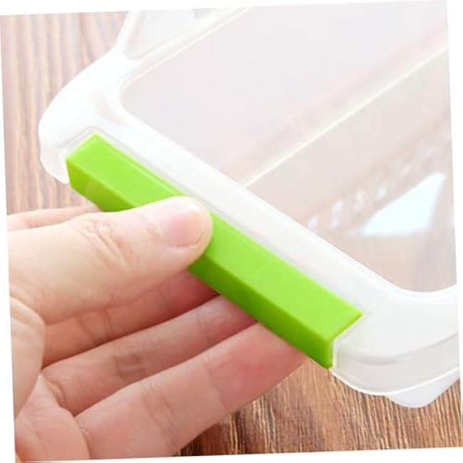 Tabletop Plastic Storage Box for Fridge Bins Lid Kitchen Organizers Refrigerator Fruit Container Pp Material Compact Sturdy Random Color