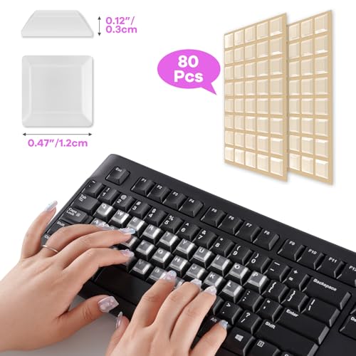 Set de 80 cubiertas transparentes de silicona para teclado miniatura 4