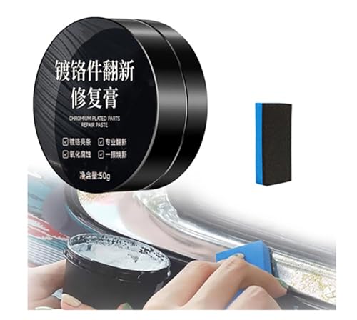 Multipurpose Chrome Plated Parts Repair Paste for Car, Car Scratch Repair Paste,Car Scratch Removal Polishing Wax for Door Handle Window Chrome Strip Repair (1 Set)