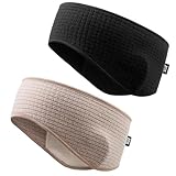 LONGLONG 2 Pack Winter Ear Warmers for Women Men | Moisture Wicking Fleece Earmuff Headbands-Cold Weather Running Ski Cycling