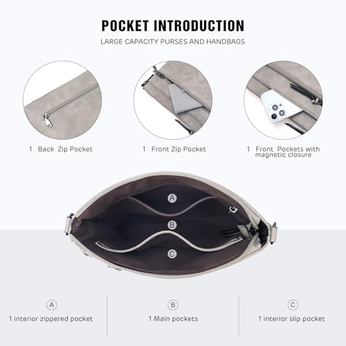 Image of POIUGOYA Quilted Crossbody Bags for Women Trendy,Vegan Leather Medium Shoulder Handbags Travel Purse with RFID Card Slots