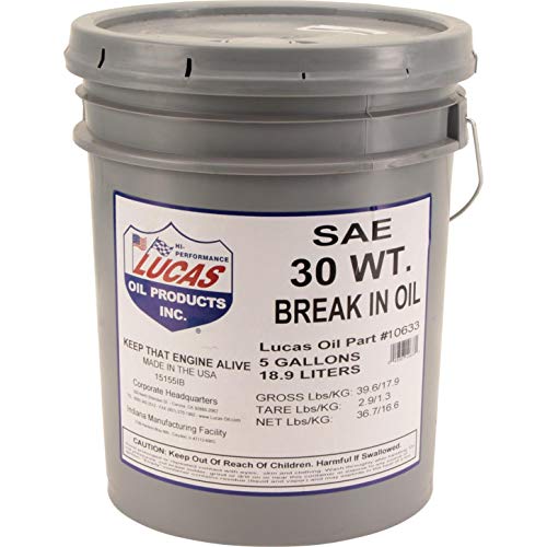 Lucas Oil 10630 SAE 30 Engine Break-In Oil 5 Gal