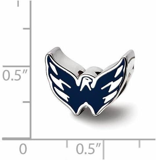 Washington Capitals Enameled Logo Bead (Sterling Sliver)
