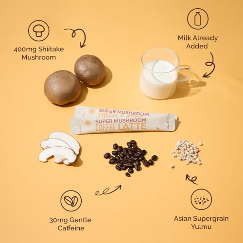 DALAMHARI Mushroom Coffee Latte 30T | Shitake Mushrooms Korean Coffee Ryze Mushroom Coffee Creamer Sugar Free Ryse Mushroom Coffee Alternative Four Sigmatic Mushroom Coffee Pocket Coffee Chicory Coffee — view 4