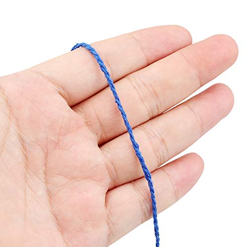 jijAcraft Corda azul, barbante de padeiro de 2 mm, cordão de 2 mm para artesanato DIY, decoração de