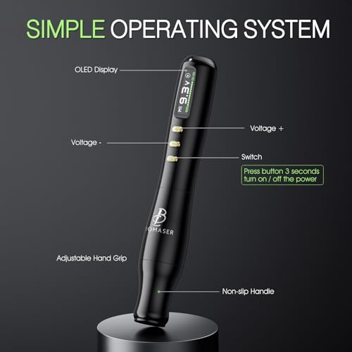 Biomaser TP006 2025 Drahtlose Semi-Permanent-Make-up-Maschine mit deutschem Präzisionsmotor, LCD-Touchscreen. Ideal für Augenbrauen, Lippen & Eyeliner. Für Profis & Einsteiger