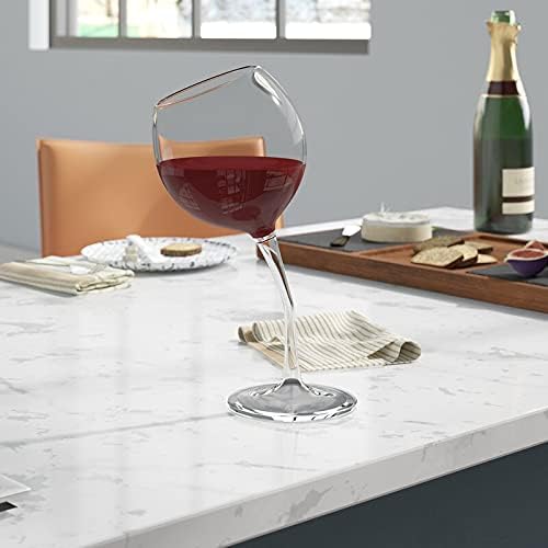 KOVOT Tipsy Wine Glass Set | Includes (2) Tilted Wine Glasses