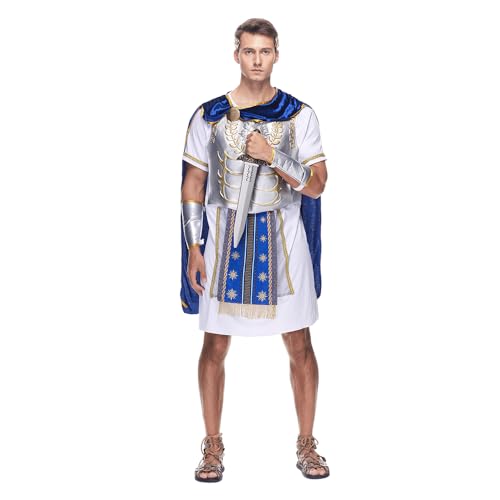 EraSpooky Disfraz de Guerrero Romano para Adultos – Traje Histórico de Gladiador para Hombres