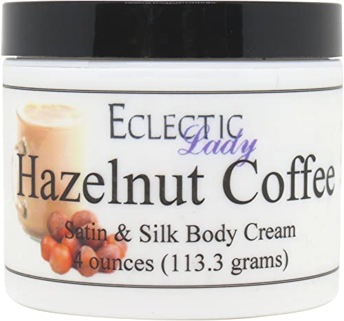 Eclectic Lady Hazelnut Coffee Satin And Silk Cream, Body Cream, Body Lotion, 4 Oz - Shea Butter, Aloe, Silk Amino Acids, Vitamin E, Phthalate-Free, Handcrafted In Usa - Perfect For Women #TOP20