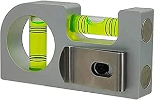 UMEI with Magnetic Solid Aluminum Alloy Mini Level Ruler Portable Mini Level Bubble Meter (85X45x15mm), Green,silver