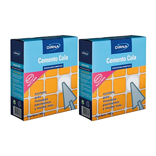 DIRNA Cemento Cola en Polvo Reparaciones Domesticas Lote 2 unid de 1 kg