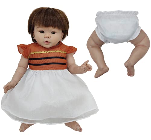 Vestido + Calcinha de Princesas Para Bebê Reborn Roupas de Bonecas (Moana)