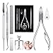 Produktbild NASUM Pediküre Set, 6PCS Nagelpflegeset Nagelzange aus hochwertigem Edelstahl, Maniküre set professionelle Fußpflege für Eingewachsene Zehennägel Zehennagel Werkzeuge (schwarz)
