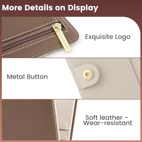 Pomelo Best Damen Geldbeutel Klein mit RFID-Schutz, Mini Portemonnaie aus Weichem PU-Leder, Stylisches Design mit Druck, leicht & praktisch für Alltag und Reise
