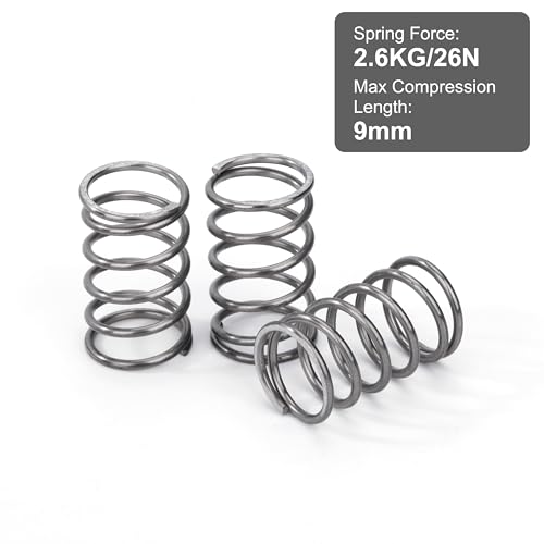 GUNGY Druckfeder Edelstahl Feder Druckfedern 25mm Drahtdurchmesser 1,4mm Innendurchmesser 12mm Länge 25mm Maximale Federkraft 2,62kg 10 Stück